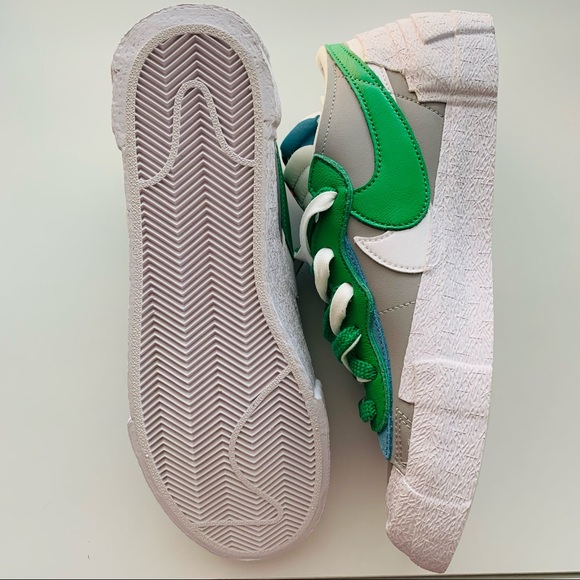 Nike Blazer Low sacai Medium Grey Classic Green - Picture 8 of 9